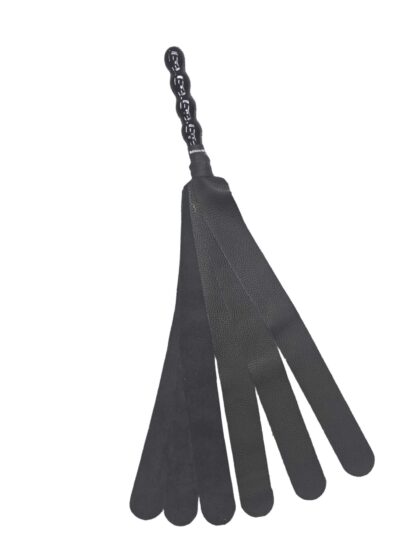 Six-Tail Whip, Backstrap Leather, Black - Image 2