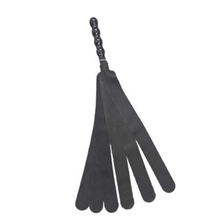 Six-Tail Whip, Backstrap Leather, Black
