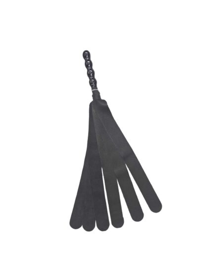 Six-Tail Whip, Backstrap Leather, Black